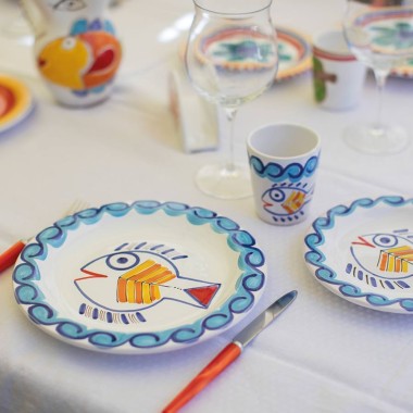 Handmade ceramic Glass Levante de simone sicilian pottery Handmade ceramic Glass Levante de simone sicilian pottery
